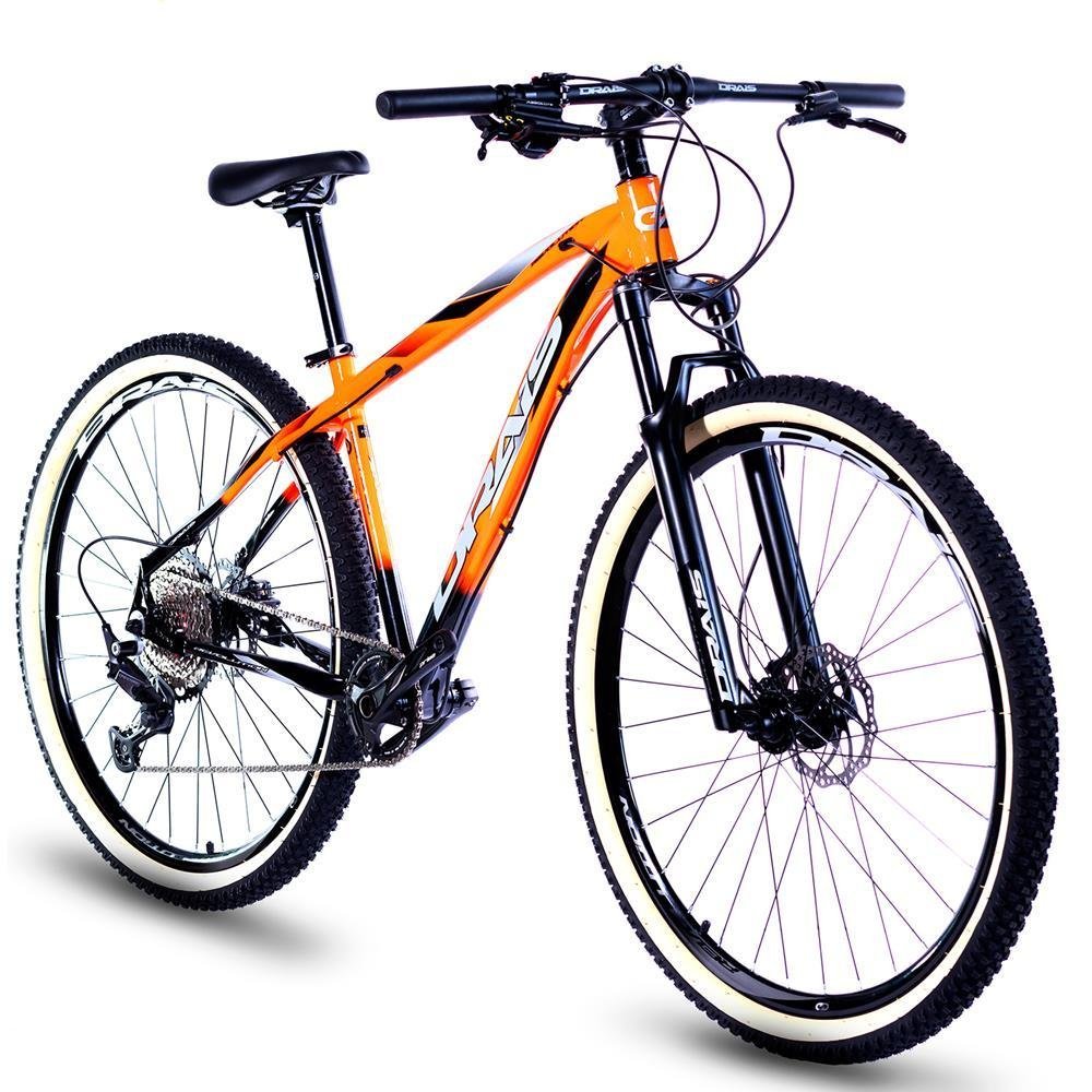 Bicicleta 12 Velocidade Drais Aro 29 Deore Trava Guidão 19" Laranja/Preto - 319 - 2