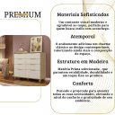 Ver imagem 4 de Cômoda Luxo Doha Infinity 8 Gavetas Telescópica Madeira Design Moderno Puxadores Dourados Quarto Ele