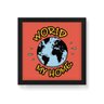 Quadro Decorativo em Tela Canvas World My Home - 30x30cm (Moldura caixa em laca preta) - Arte Maníac - 1