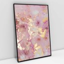 Ver imagem 3 de Quadro Decorativo em Canvas Abstrato Mármore Rose Gold TaColado Moldura Flutuante 4,5cm Freijó 90 x 