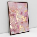 Ver imagem 5 de Quadro Decorativo em Canvas Abstrato Mármore Rose Gold TaColado Moldura Flutuante 4,5cm Freijó 90 x 