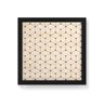 Quadro Decorativo em Madeira Optical Ponto a Ponto - 30x30cm (Moldura caixa em laca preta) - Arte Ma - 1