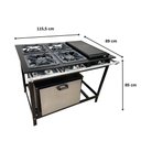 Ver imagem 4 de Fogão 4 Bocas Cefaz com Forno e Chapa Linha Gold Alta Pressão CFZG-128C