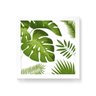 Quadro Decorativo Plantas Folhas Grandes - 50x50cm (Moldura em laca branca) - Arte Maníacos - 1
