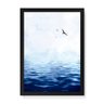 Quadro Decorativo Oceano Passáro - 23x16,25cm (Moldura em laca preta) - Arte Maníacos - 1
