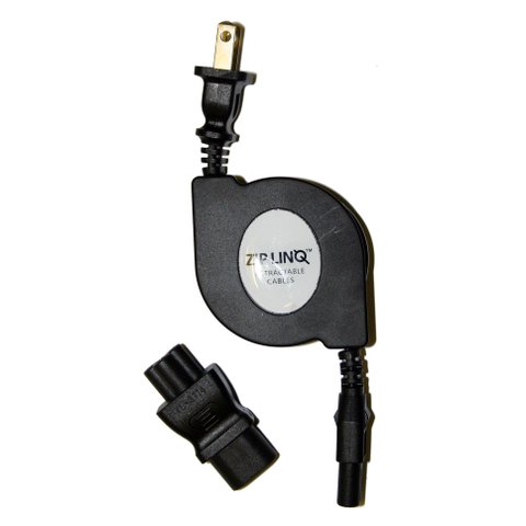 Cabo de Alimentação Retrátil C/conector P/notebooks, Câmeras Digitais, Playstation2 e Xbox Ziplinq