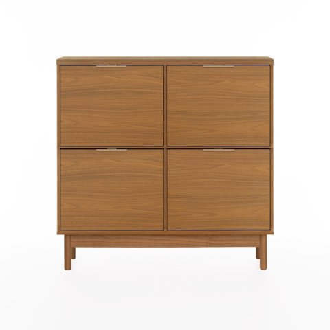 Sapateira Kaki 4 Portas 105 cm X 35 cm Louro Freijó