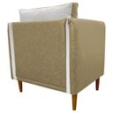 Ver mais imagens de Kit 2 Poltronas Decorativa para Sala Recepção Consultório Aviv Luxo Corino e Linho