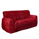 Ver imagem 1 de Capa para Sofa Avulsa 3 Lugares 21 Elásticos Luxo Vermelha