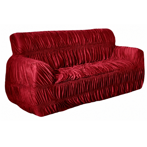 Capa para Sofa Avulsa 3 Lugares 21 Elásticos Luxo Vermelha