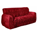 Ver imagem 1 de Capa para Sofa Avulsa 3 Lugares 21 Elásticos Luxo Vermelha