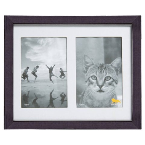 Quadro para Fotos Allegro Duplo Horizontal Tabaco 25 X 20 Cm - 2105.27tb.le00 - Leão