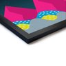 Quadro Decorativo Montanhas Geométricas Magenta - 50x50cm (Moldura em laca preta) - Arte Maníacos - 2