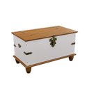 Ver imagem 2 de Baú para Quarto Infantil com Tampo e Base em Madeira Maciça Joy Branco/Off White/Nogueira