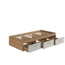 Ver imagem 4 de Cama de Solteiro com 3 Gavetas Genebra Mel Arenas