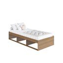 Ver mais imagens de Cama de Solteiro com 3 Gavetas Genebra Mel Arenas
