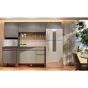 Ver imagem 1 de Cozinha Modulada Ambiente Line Composição 4 Gris Freijó - Kits Paraná