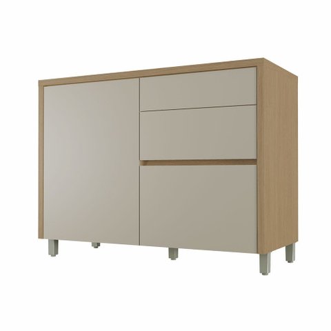 Balcão Condessa 1 Porta 3 Gavetas 120cm em Mdf Cozinhas Nesher