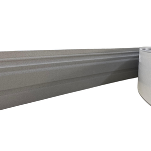 Rodapé Eva Autocolante Flexível Ocean 7cmx1cm 5 Metros - Cinza