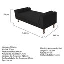 Ver imagem 5 de Recamier Baú Félix Solteiro 140 Cm Corano - Adj Decor - Preto