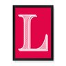 Quadro Decorativo Letra L Love - 23x16,25cm (Moldura em laca preta) - Arte Maníacos - 1