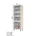 Ver imagem 3 de Cristaleira 04 Portas 715mm Connect Off White - Henn