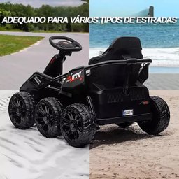 Mini Kart Elétrico Infantil com 4 Motores 24v até 50kg Bateria Recarregável Controle Remoto para Pai - 6