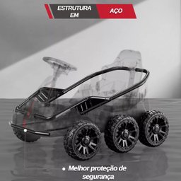 Mini Kart Elétrico Infantil com 4 Motores 24v até 50kg Bateria Recarregável Controle Remoto para Pai - 8