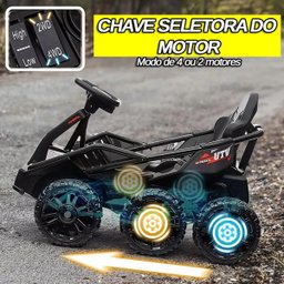 Mini Kart Elétrico Infantil com 4 Motores 24v até 50kg Bateria Recarregável Controle Remoto para Pai - 9