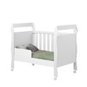 Ver imagem 3 de Berço Mini Cama Soninho 80cm com Rodízios e Proteção Lateral 100% MDF Branco - Tigus
