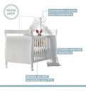 Ver imagem 5 de Berço Mini Cama Soninho 80cm com Rodízios e Proteção Lateral 100% MDF Branco - Tigus