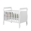 Ver imagem 2 de Berço Mini Cama Soninho 80cm com Rodízios e Proteção Lateral 100% MDF Branco - Tigus