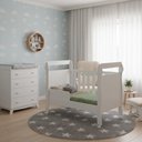 Ver imagem 5 de Berço Mini Cama com Rodízios e Proteção Lateral Soninho em Mdf 80cm Cor Branco - Tigus