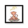 Quadro Decorativo Meditacaco - 30x30cm (Moldura caixa em laca preta) - Arte Maníacos - 1