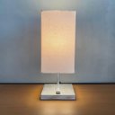 Ver imagem 1 de Abajur Luminaria de Mesa Quadrado e Interruptor Ref 49 Decoração Casa Sala Quarto Escritório Moveis
