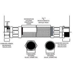 MANGOTE FLEXIVEL BOMBA 1" MXF 70cm ASK-H - 5