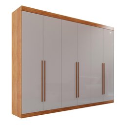 Guarda Roupa Casal 100% Mdf 6 Portas 6 Gavetas Itália - Mais Móveis Cinamomo/offwhite - 1