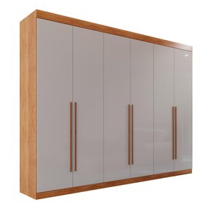 Guarda Roupa Casal 100% Mdf 6 Portas 6 Gavetas Itália - Mais Móveis Cinamomo/offwhite
