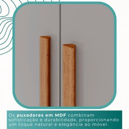 Guarda Roupa Casal 100% Mdf 6 Portas 6 Gavetas Itália - Mais Móveis Cinamomo/offwhite - 6
