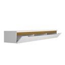 Ver imagem 4 de Rack Suspenso Uno p/ Tvs até 65 Polegadas 180cm 3 Portas Branco/Cedro - Olivar Móveis