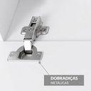 Ver imagem 6 de Rack Suspenso Uno p/ Tvs até 65 Polegadas 180cm 3 Portas Branco/Cedro - Olivar Móveis