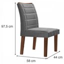 Ver imagem 4 de Mesa de Jantar 8 Lugares Genova com Vidro Chocolate/Off White/Cinza - Cel Móveis