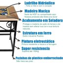 Ver mais imagens de Banco Madeira Mesinha para Área Gourmet Churrasco Jardim Ladrilho S01