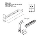 Ver imagem 6 de ROL 439 - Roldana dupla com regulagem para janela e porta de correr de alumínio Suprema
