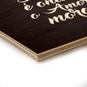 Quadro Decorativo em Madeira Lar É Onde O Amor Mora Fundo Preto - 30x30cm - Arte Maníacos - 2