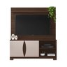 Estante para Tv até 56 Polegadas União Candian 2 Portas Café/off White - Jcm Móveis - 2