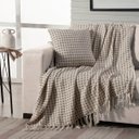 Ver imagem 1 de Manta Decorativa para Sofá Boho Andaraí Off White/capuccino