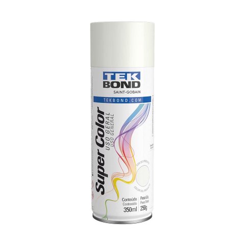 Tinta Spray Branco Fosco Uso Geral 250g / 350ml - Tekbond 23101006900