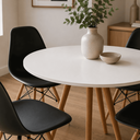 Ver imagem 4 de Conjunto Mesa de Jantar Redonda 70cm 4 Cadeiras Charles Eames Eiffel - Preto