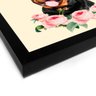 Quadro Decorativo Rottweiler Flores - 30x30cm (Moldura caixa em laca preta) - Arte Maníacos - 2